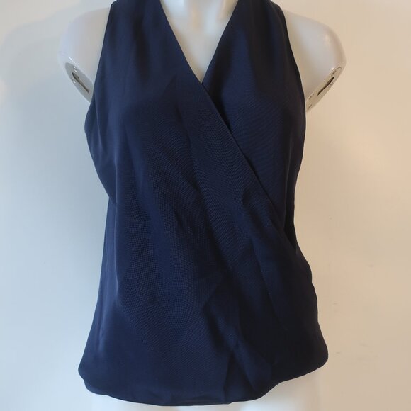 Womens Shag Boutique Navy Crossover Tank Blouse M - Picture 2 of 7